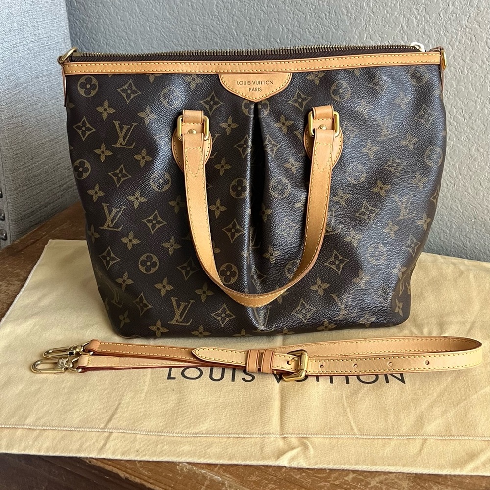 Louis Vuitton Monogram Canvas Brown & Tan Shoulder Bag